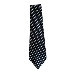 Bugatti Men's Black Geometric Print 100% Silk Necktie